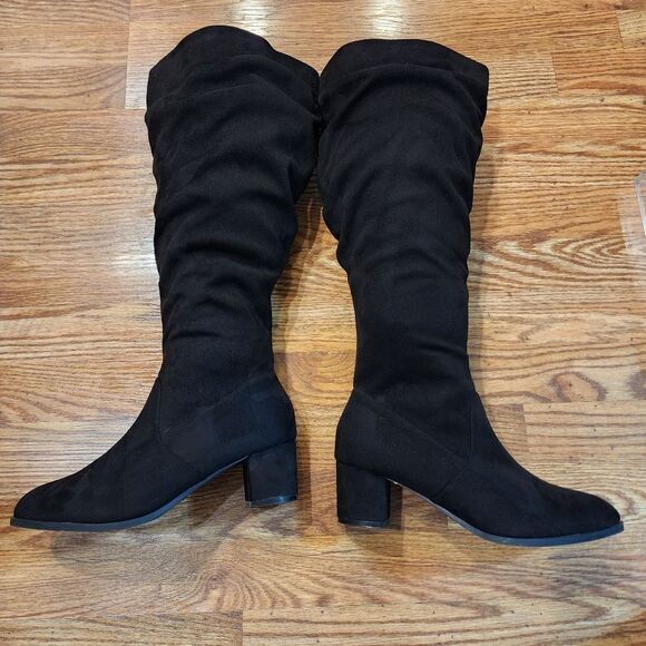 RF ROOM OF FASHION Women's WIDE CALF Slouchy Knee High Boots Size 11W - Picture 5 of 14